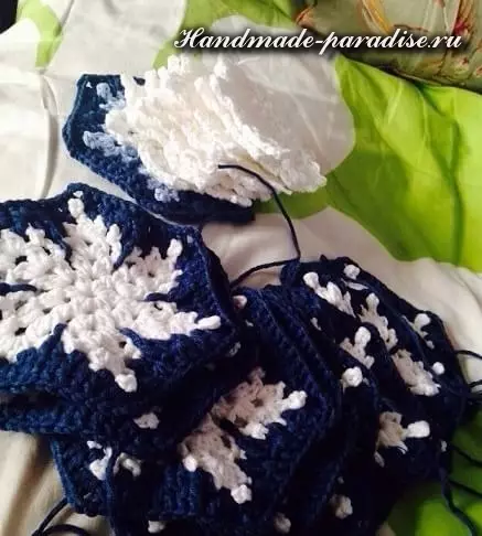 Plaid karo Crochet Snowflakes