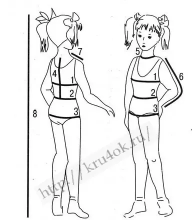 Jumpsuit kanggo bocah nganggo tangan sampeyan saka 1 taun lan nganti 6 taun