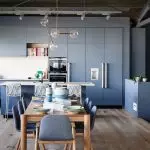 Klassike blau: Kleur 2020 troch pantone yn moderne keuken