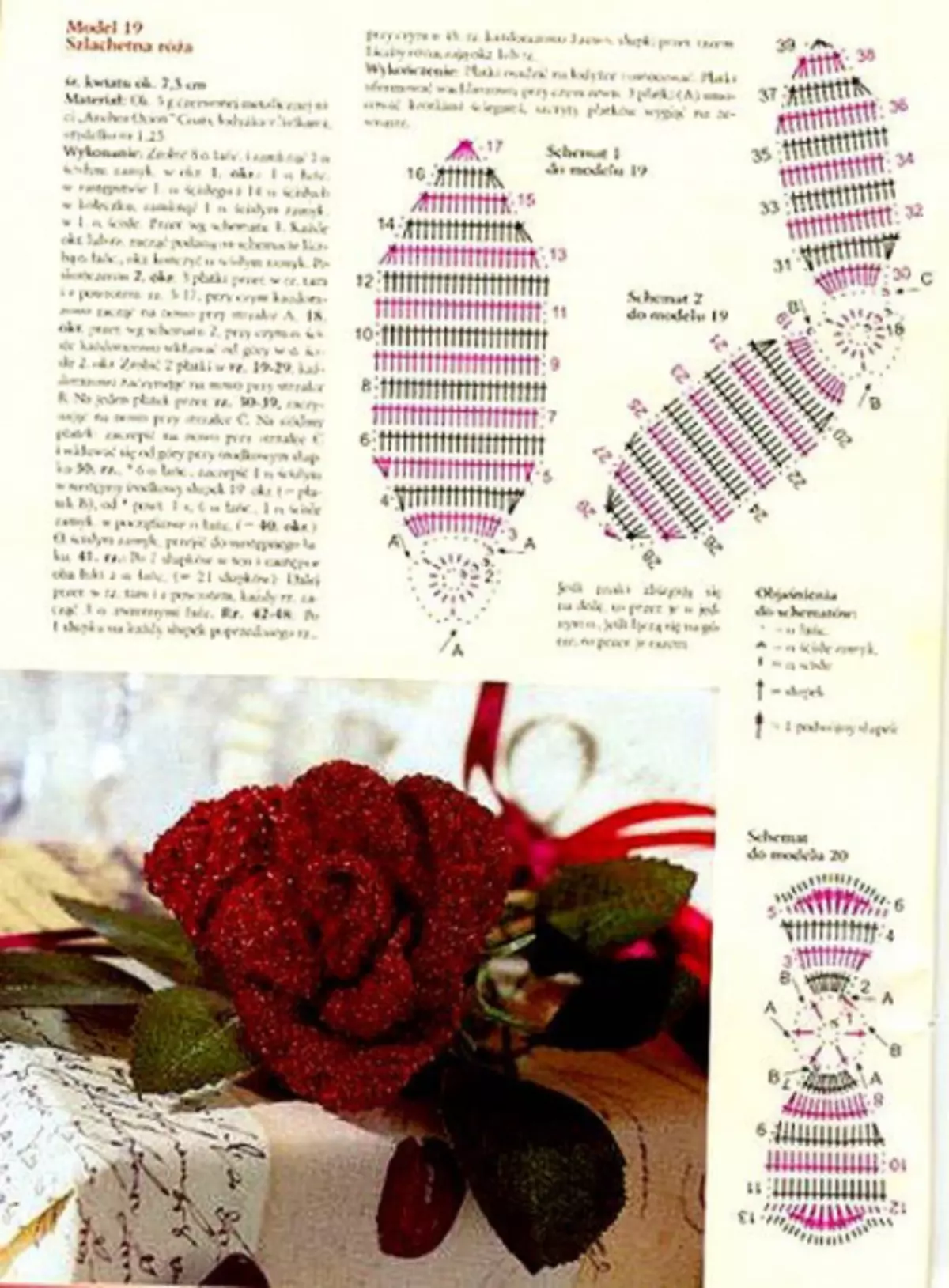 Szydełkowane schematy kolorów - Pile Maki Roses Calla