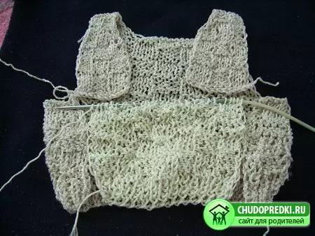Момиче без ръкави с игли за плетене: Детска блуза за Babes 2-3 години
