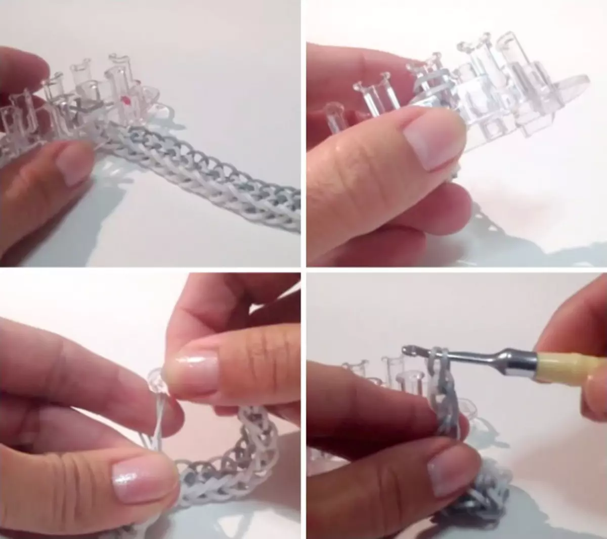 Comment essayer un bracelet de caoutchouc sur la machine pour débutants avec des photos et une vidéo
