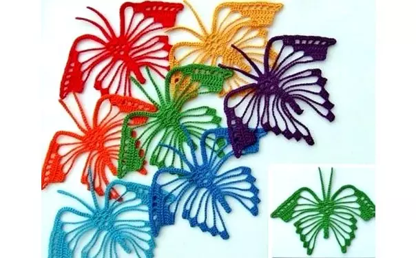सुंदर crochet buterflies बांधले