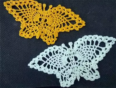 Kupu-kupu terikat crochet yang indah