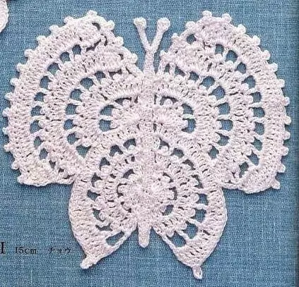 美麗的鉤針編織捆綁蝴蝶