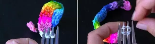 Hur man vävar ett armband av gummi på en gaffel: Scheman med bilder och video