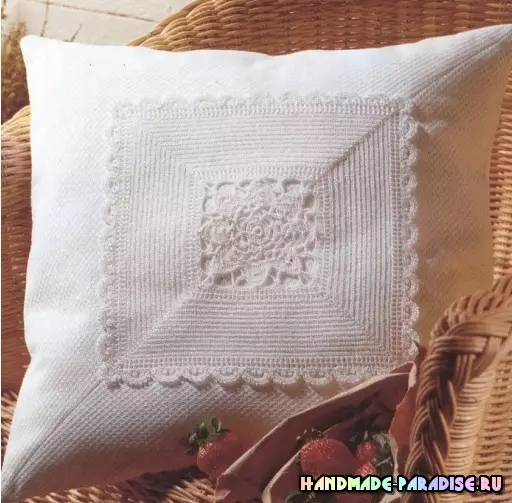 Dekorearjende kessens mei lace crochet. Skema's