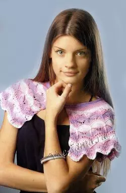 Modèle Palaten avec aiguilles à tricoter: châle openwork et mohair avec description, photo et vidéo