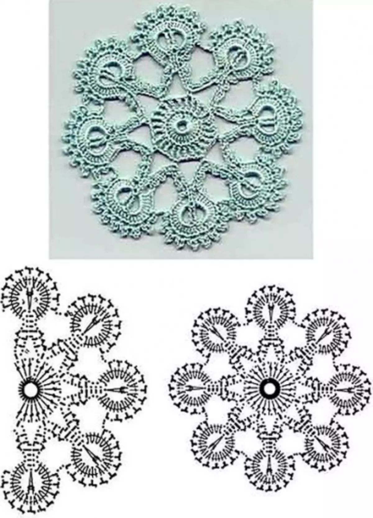 Crochet qauv knitting thiab motifs - kuv xaiv