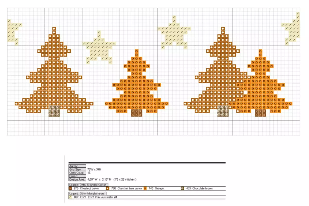 Yeni Yıl için Çapraz Nakış Şeması ile Nakış Noel Oyuncakları