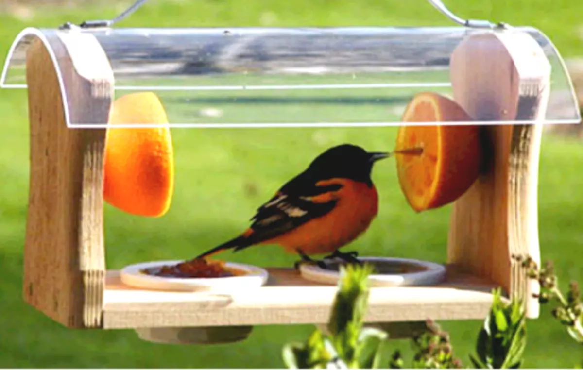 Захранващо устройство за птици със собствените си ръце