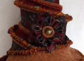 Strécken Technik fräiform - ongewéinlecher Crochet Kapp