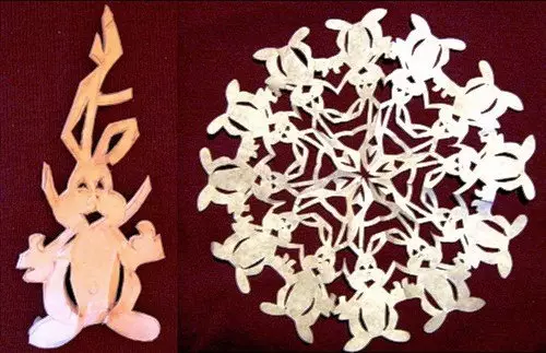 কাগজ snowflakes.