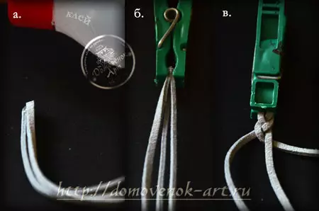 Larruzko kable eskumuturrekoak eta aleak zure kabuz egiten dute hasiberrientzat