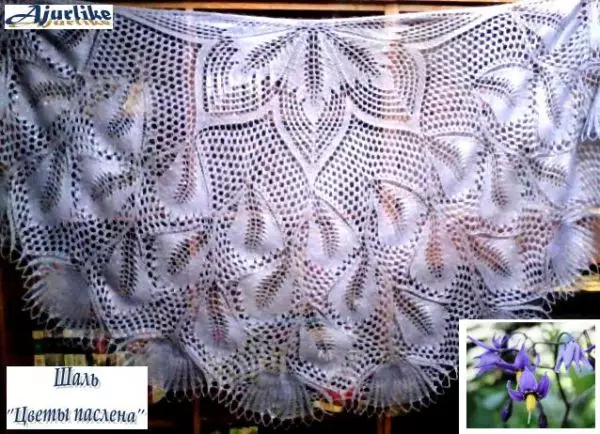 Shawl Openwork le Mohair Knitting