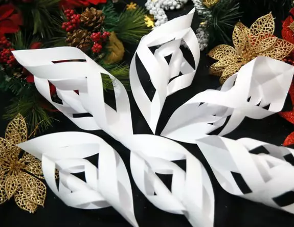 Three paper snowflakes do it yourself