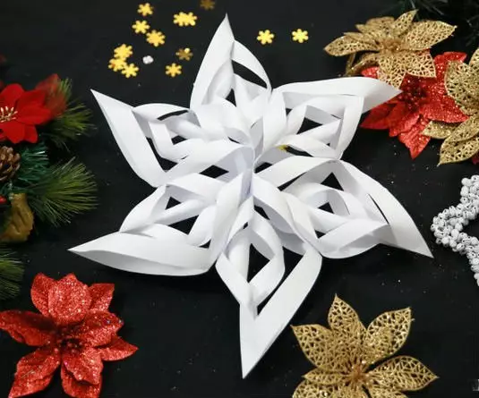 Three paper snowflakes do it yourself