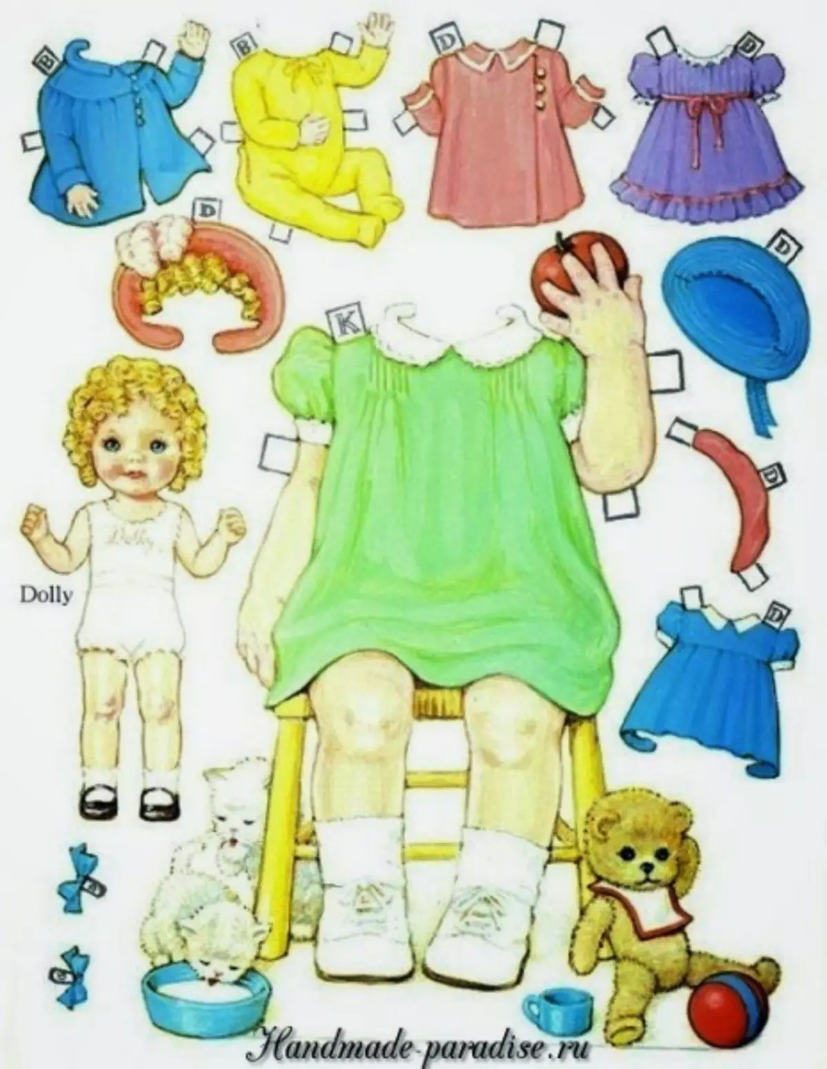 Κούκλες χαρτιού με ρούχα για κοπή