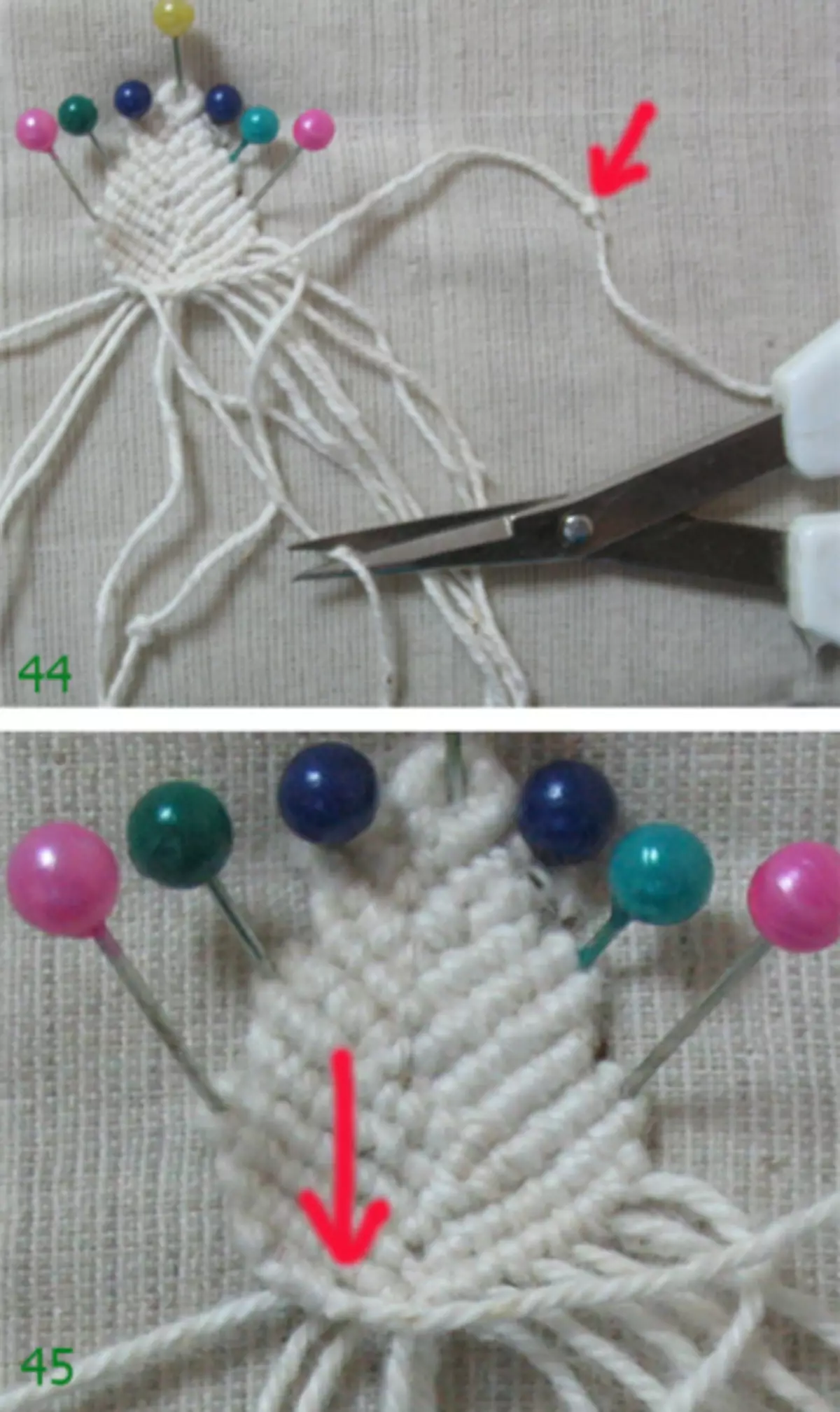 Scheme of weaving macrame for beginners with photos and video