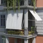 Règleman balkon louvri: seleksyon nan mèb ak dekorasyon