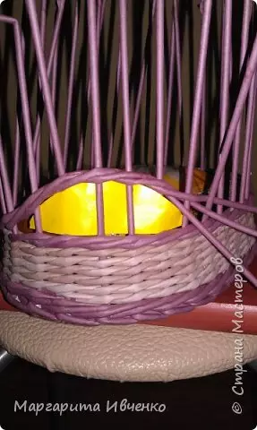 Oval basket made of newspaper tubes: master class with video