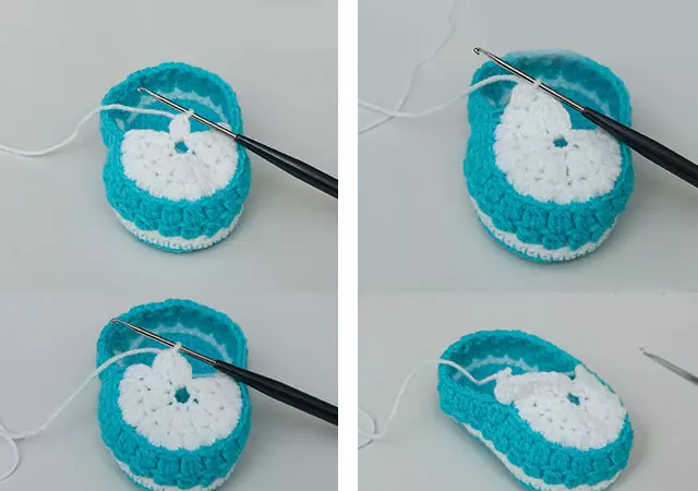 Booties for newborns on the spokes and crochet with photos and video