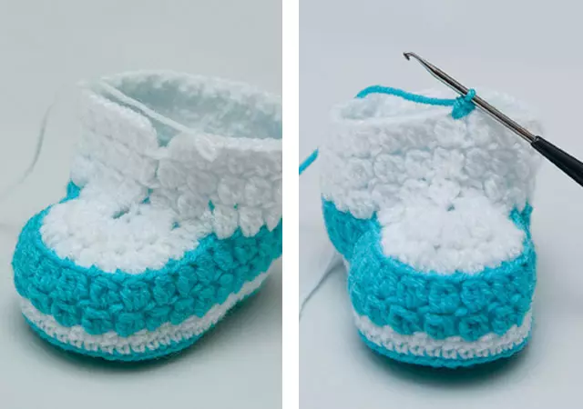 Обувки за новородени на спиците и плетене на една кука със снимки и видео