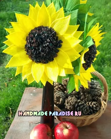 Sunflowers mill-karta. Master Klassi