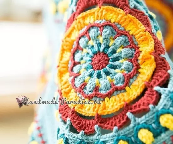 Plaid crochet motifs 