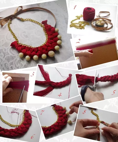 Necklace with your own leather hands: Master class with photos and video