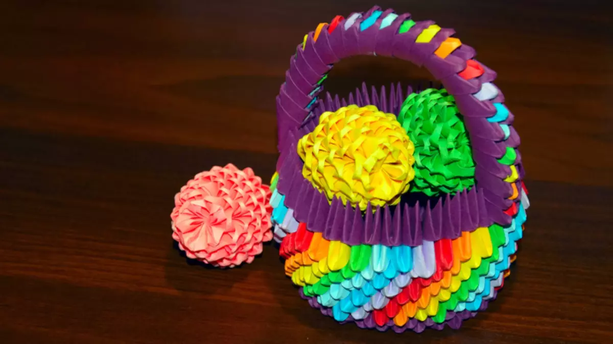 Master Class sul cestino di Pasqua fai da te da Moduli origami