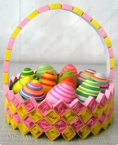 Master class on the Easter basket do it yourself from origami modules