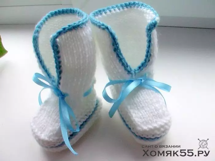 Обувки с игли за плетене: видео уроци за начинаещи с плетска схема