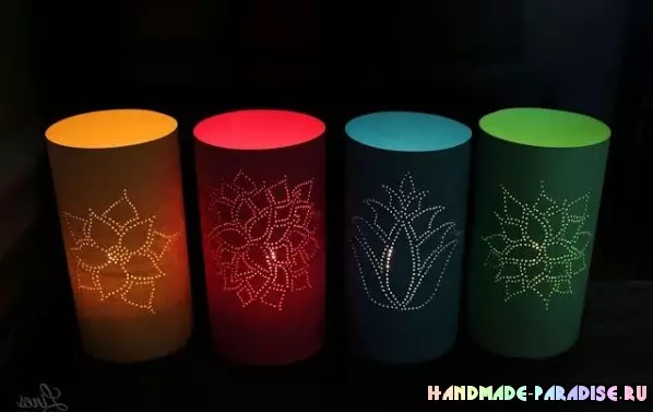 Papel Lanterns ang gihimo sa imong kaugalingon. Template