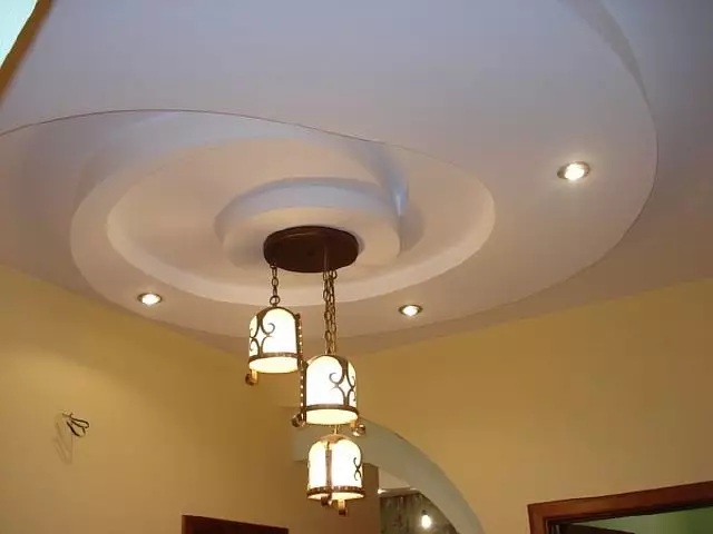 Plasterboard Ceiling: Kitchen Design, Corridor.