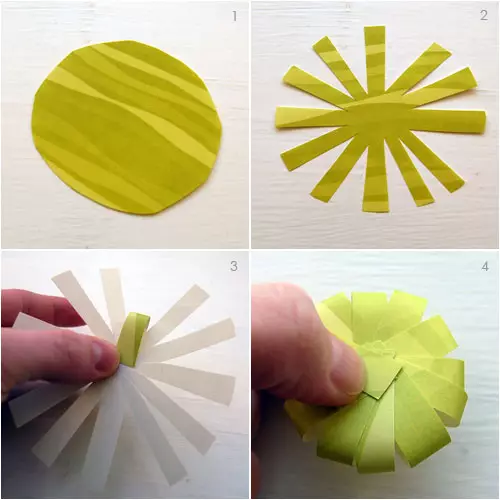 자신의 손으로 종이 꽃 : 마스터 클래스의 제조 및 대량 색상의 체계, 비디오 템플릿을 만드는 법을 배우십시오