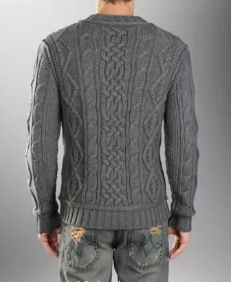 Mengait pullover yang indah untuk lelaki: skim dengan keterangan