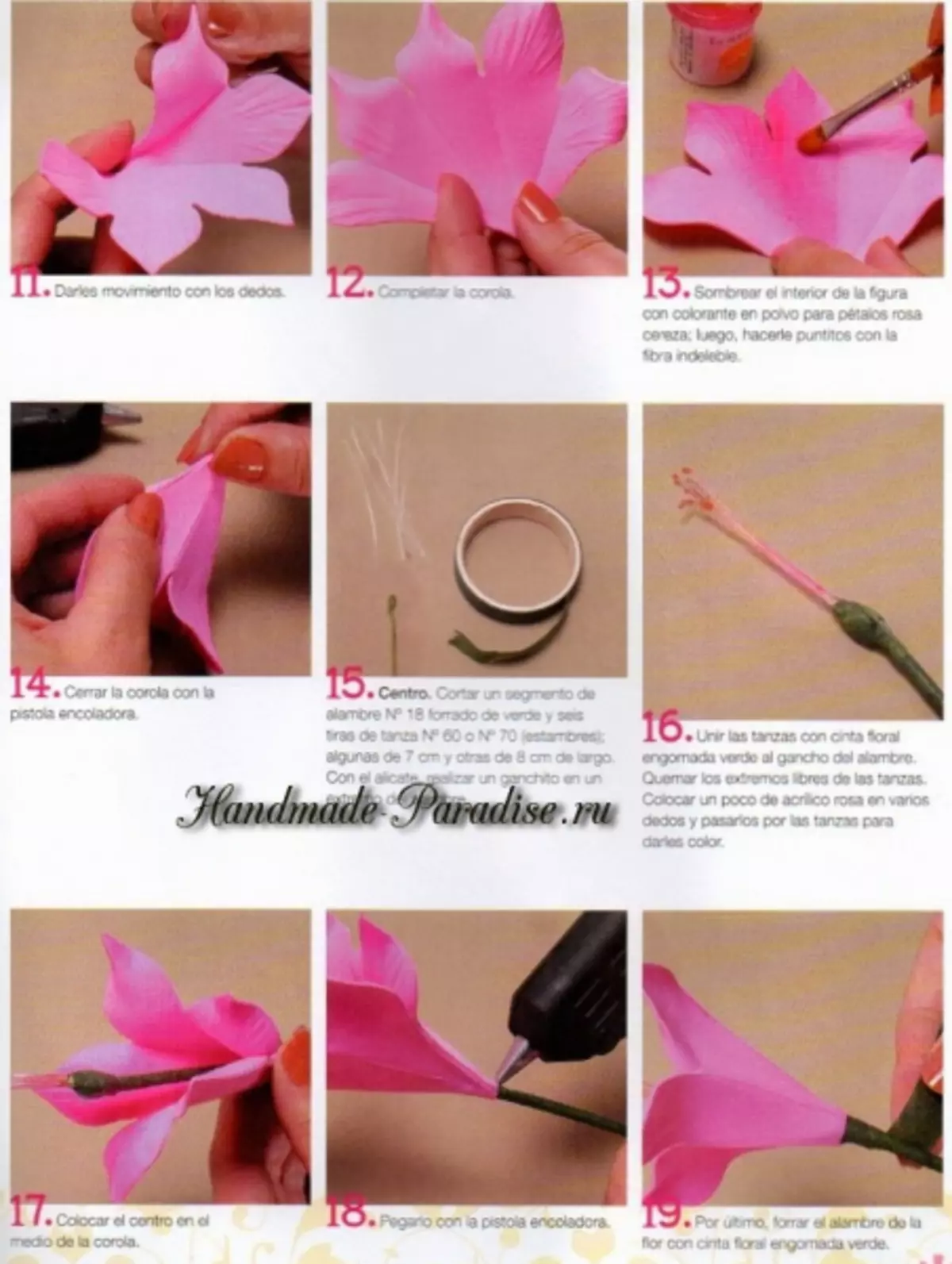 Flowers from Foamiran. Instructions and patterns