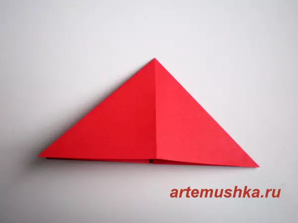 Origami Rose da carta con le mani: schema in russo per i principianti