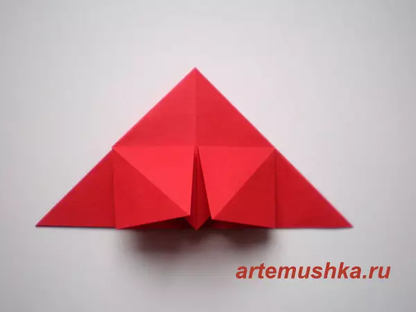Origami stieg aus dem Papier mit den Händen: Schema auf Russisch für Anfänger