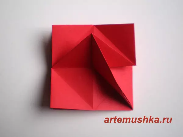 Origami se je dvignil iz papirja z rokami: shema v ruskem jeziku za začetnike