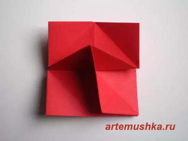 Origami Rose da carta con le mani: schema in russo per i principianti