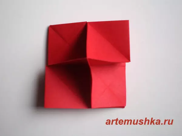 Origami kagyz bilen kagyzdan eli: Başlar üçin rus-da shema