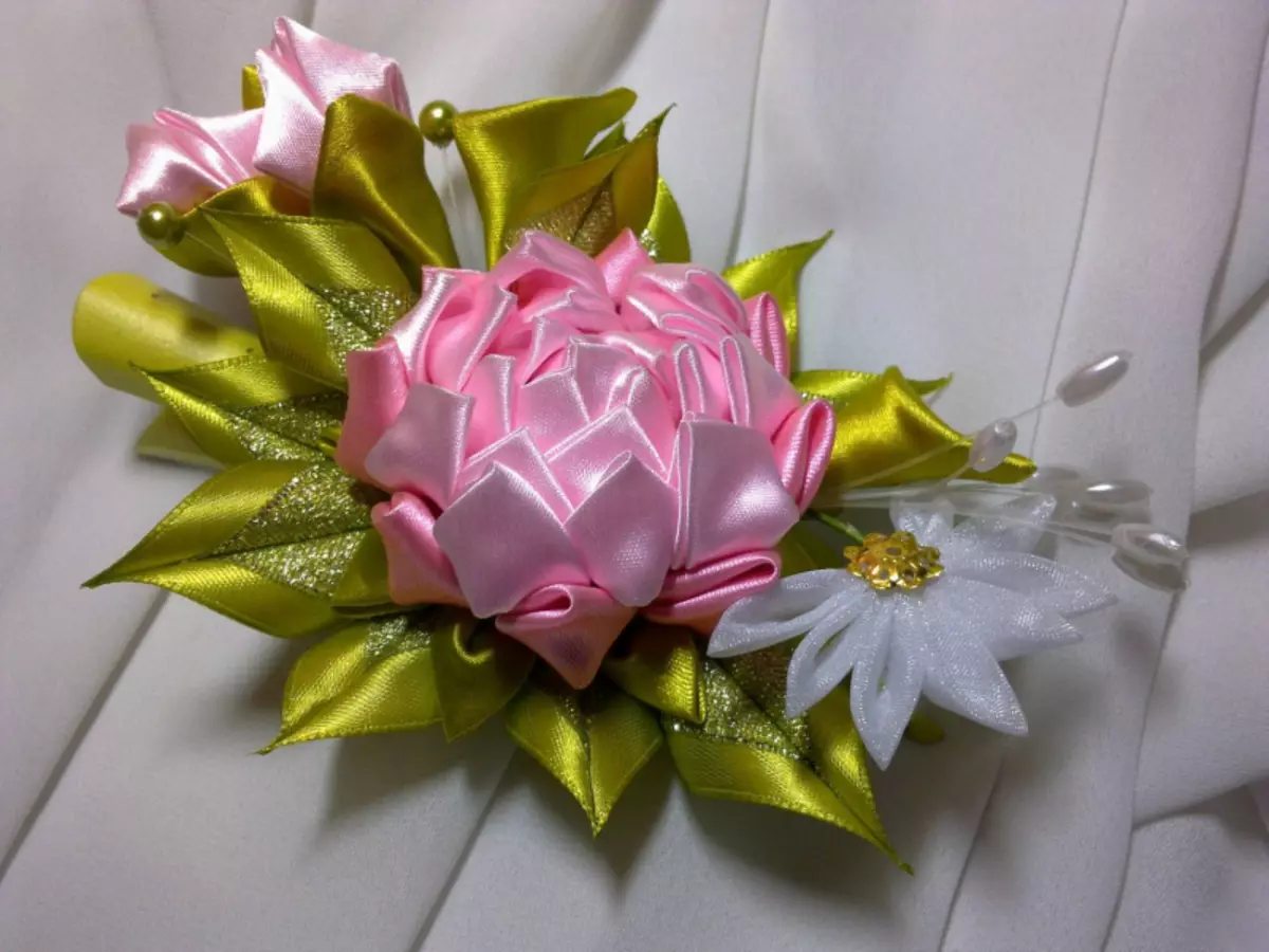 Pétales de Kanzashi: Vidéo de classe de maître avec une photo de feuilles rondes et pointues