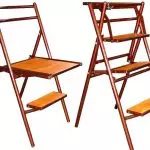 सीढीमा रूपान्तरणको साथ कुर्सी: संरचनाहरू र स्वयं-बनाउने सुविधाहरूको प्रकारहरू