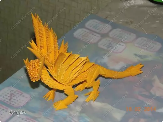 Dragon: Modulær origami, monteringsskema med trin-for-trin instruktioner og master klasse