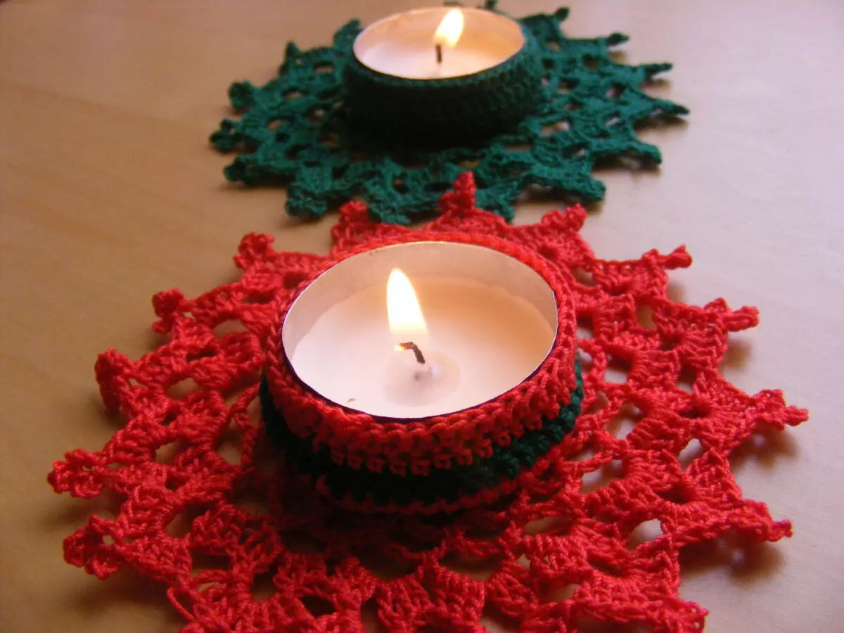 [Home Creativity] Knitted Snowflakes - Air Decor for the New Year