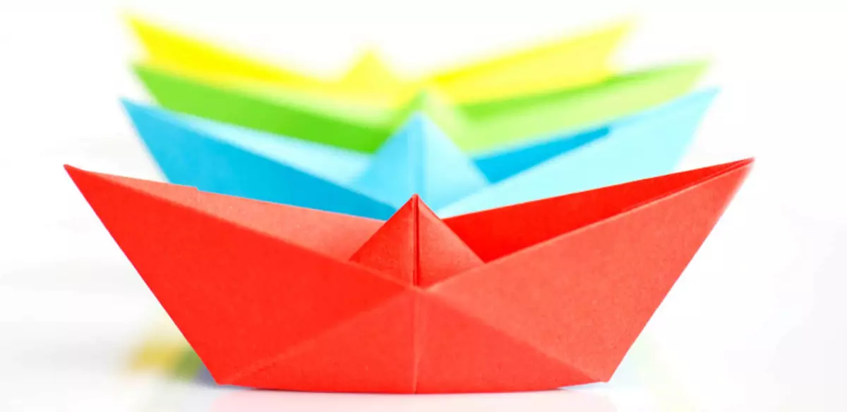 Fideo origami fan papier foar bern: blommen, kikker en boat