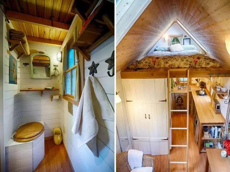 Notranja zasnova majhne hiše - ideje za vašo majhno kočo (52 fotografij)
