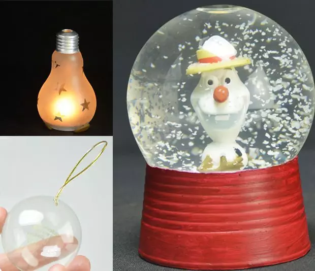 اسباب بازی های سال نو از لامپ های لامپ آن را خودتان انجام دهید